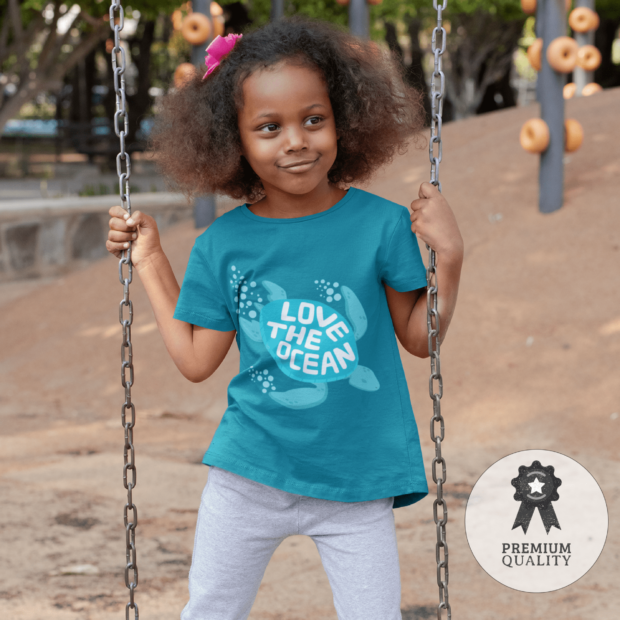 Love the Ocean - Organic cotton kids t-shirt - Image 2