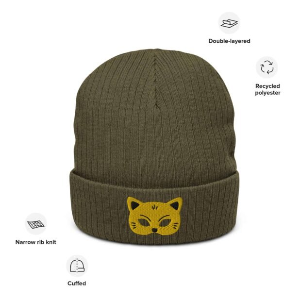 Cat - Ribbed knit beanie - Image 3