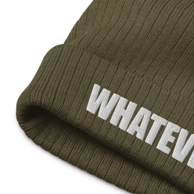 Recycled Polyester Ribbed knit beanie - Image 2