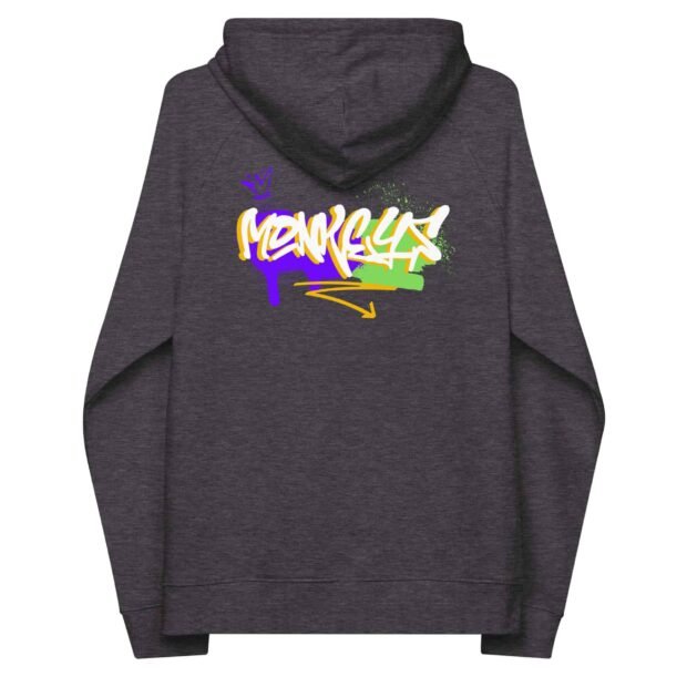 Monkeys - Unisex eco raglan hoodie - Image 2