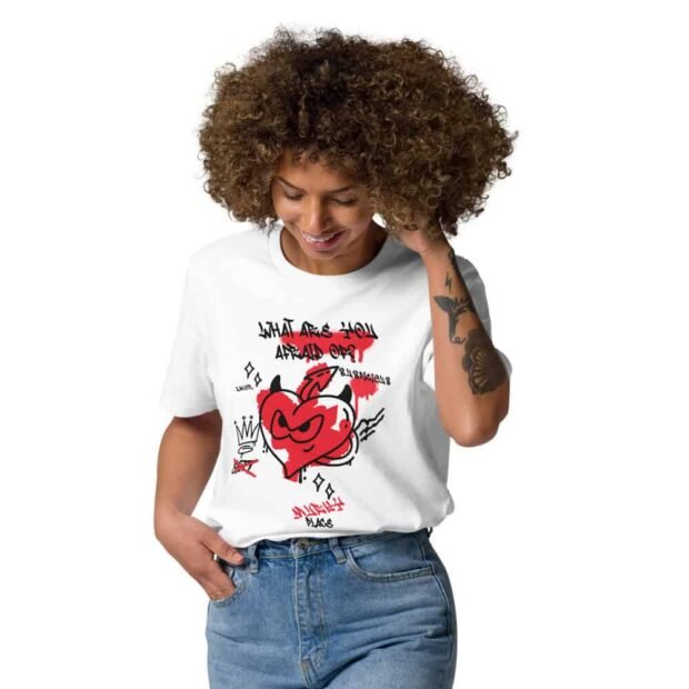 What are you afraid of? Unisex Organic Cotton T-shirt